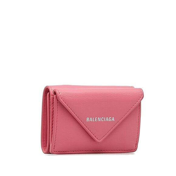 Balenciaga Mini Paper Wallet Leather Pink - Picture 2 of 6